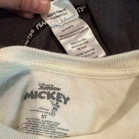 Valentines Mickey & Peanuts Snoopy Character Sweatshirts - Picture 2 of 2